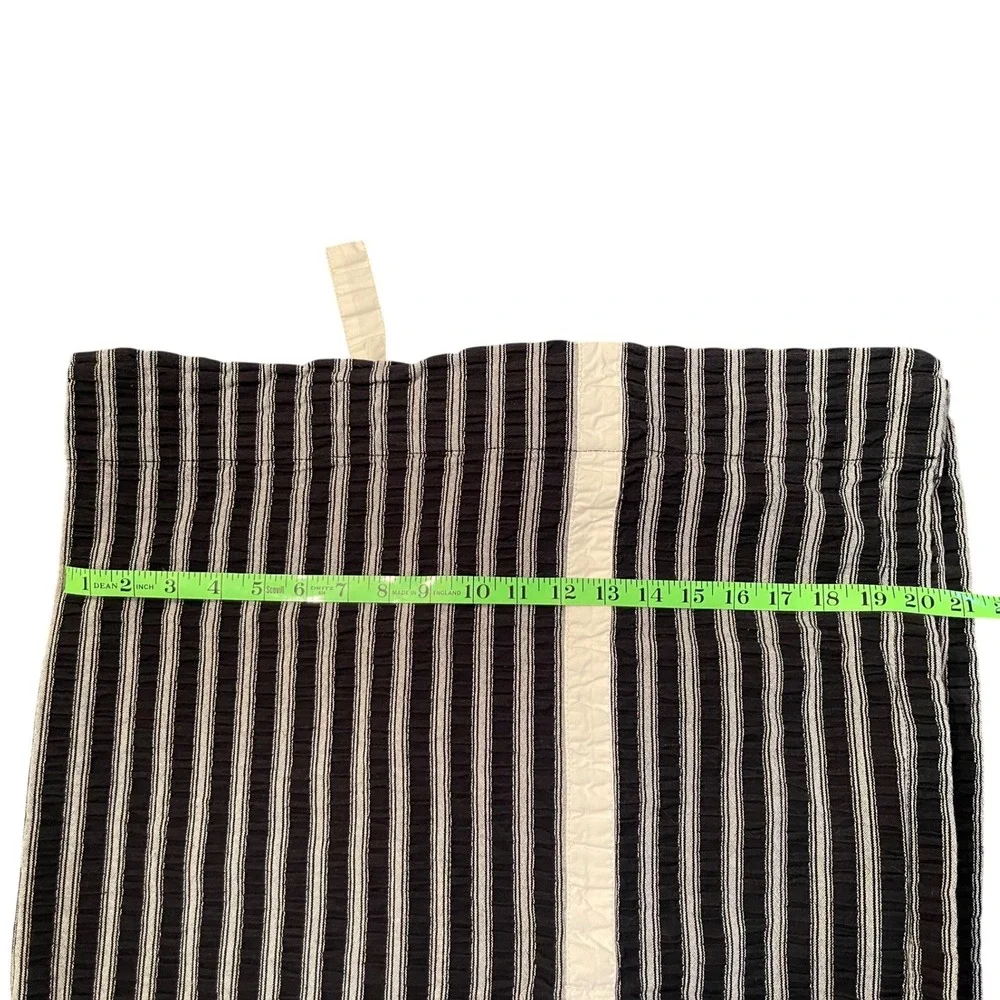 French Ticking Stripe Farmhouse Black White Striped Tie Up Curtain Set 55